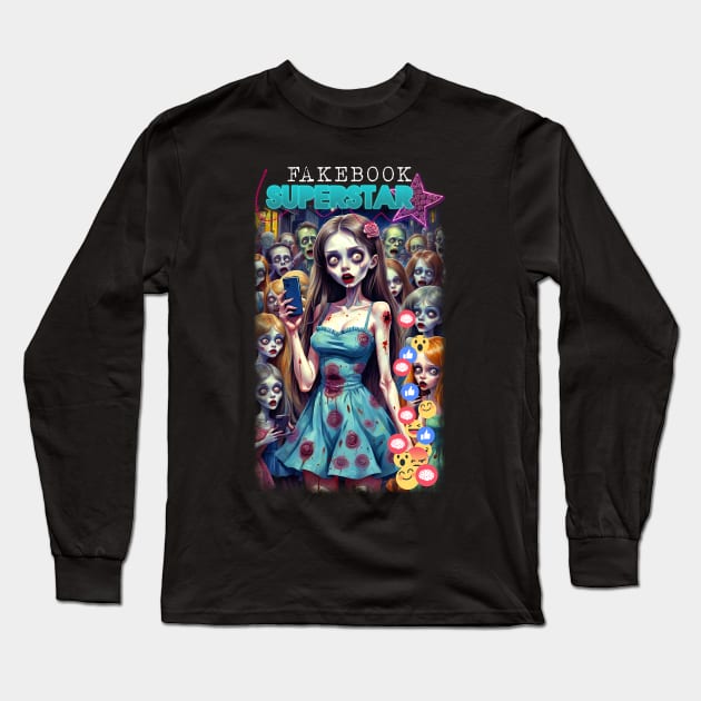 Fakebook Superstar Long Sleeve T-Shirt by KawaiiDread